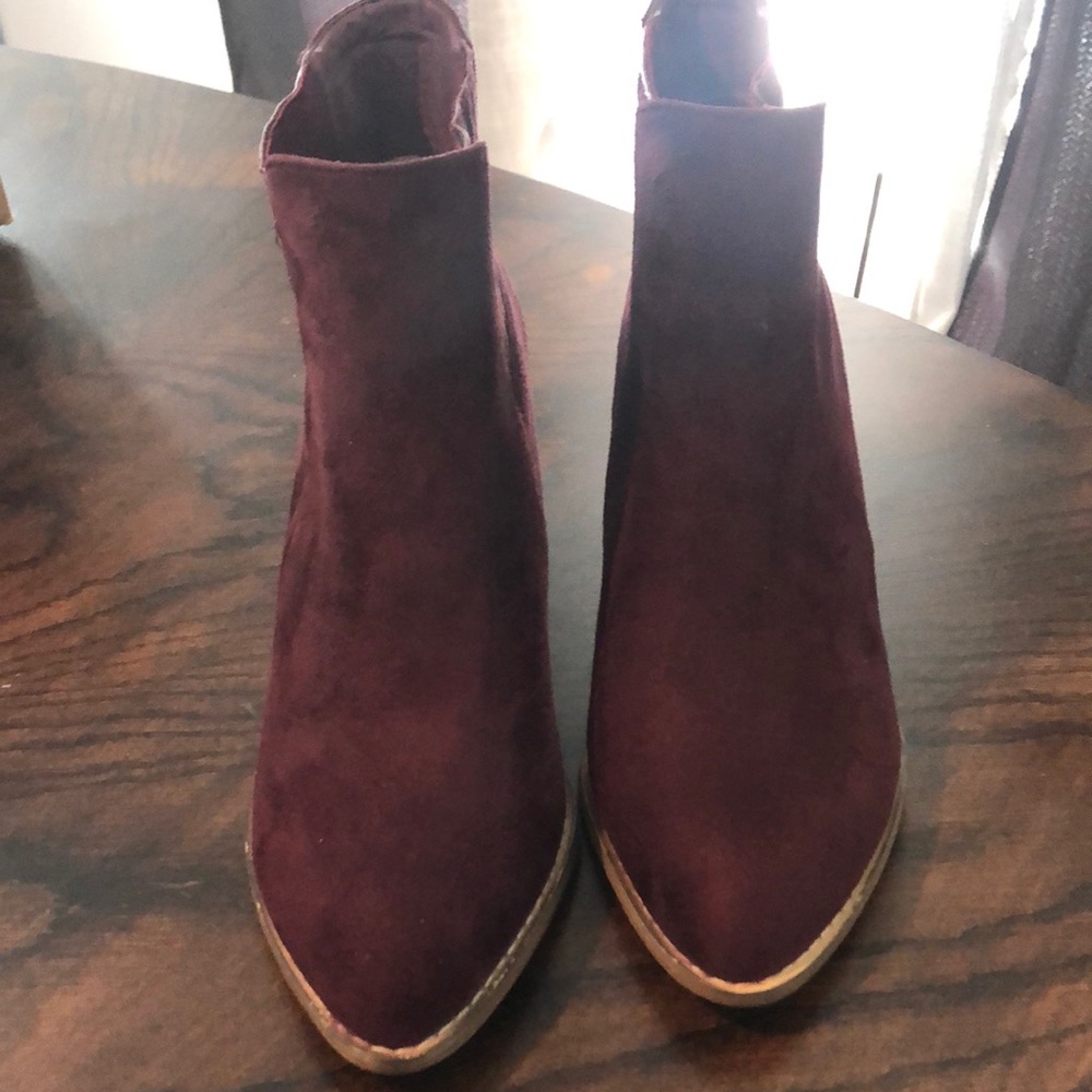 Red velvet booties